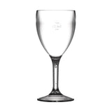 BBP Polycarbonate Wine Glasses 255ml CE Marked at 175ml (12 Pack)