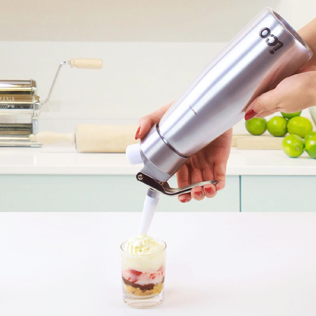 ICO Aluminium Whipped Cream Dispenser Silver 500ml