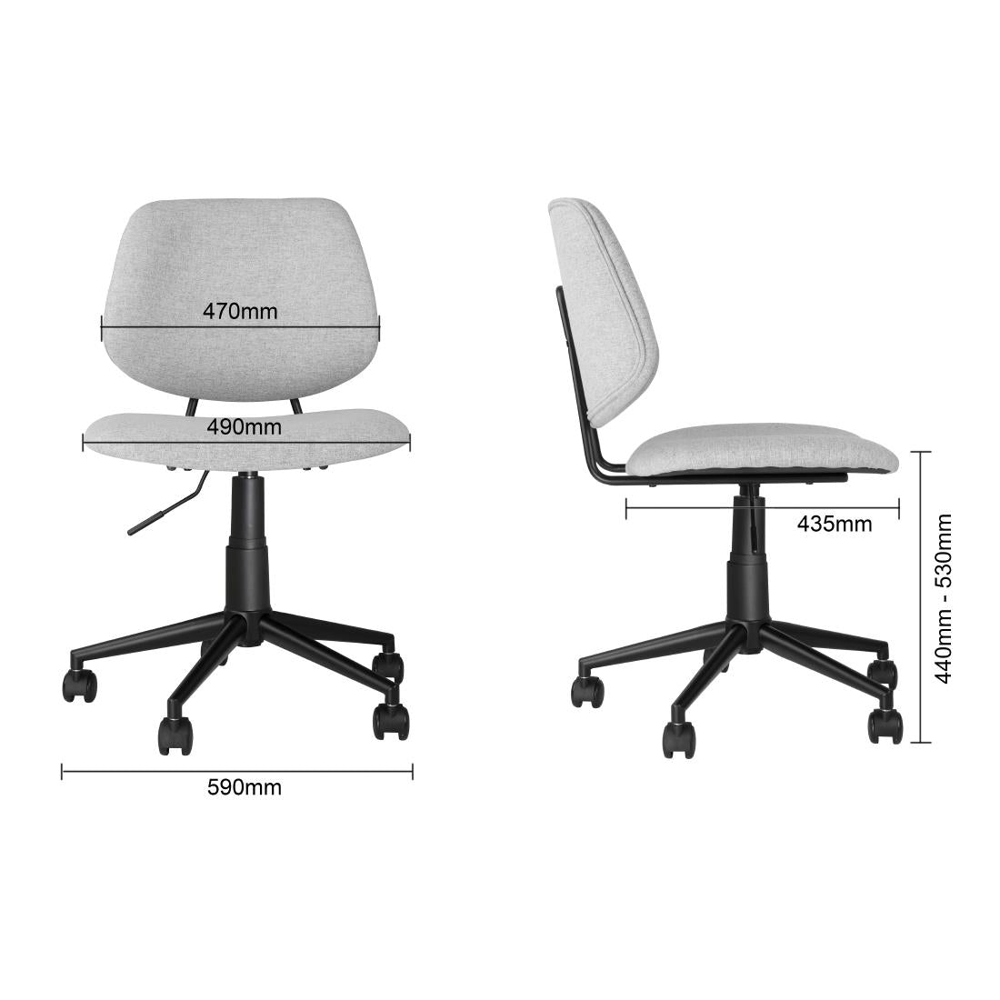 Bolero Office Chair Grey