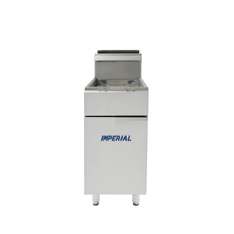 Imperial Single Tank Twin Basket Freestanding Natural Gas Fryer IFS-40-OP