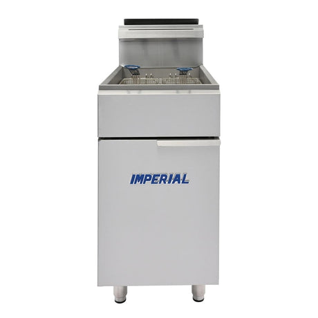 Imperial Single Tank Twin Basket Freestanding Natural Gas Fryer IFS-50-OP