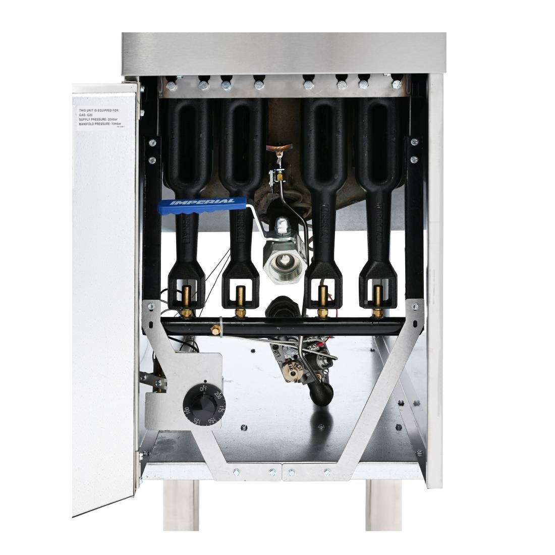 Imperial Single Tank Twin Basket Freestanding Natural Gas Fryer IFS-50-OP