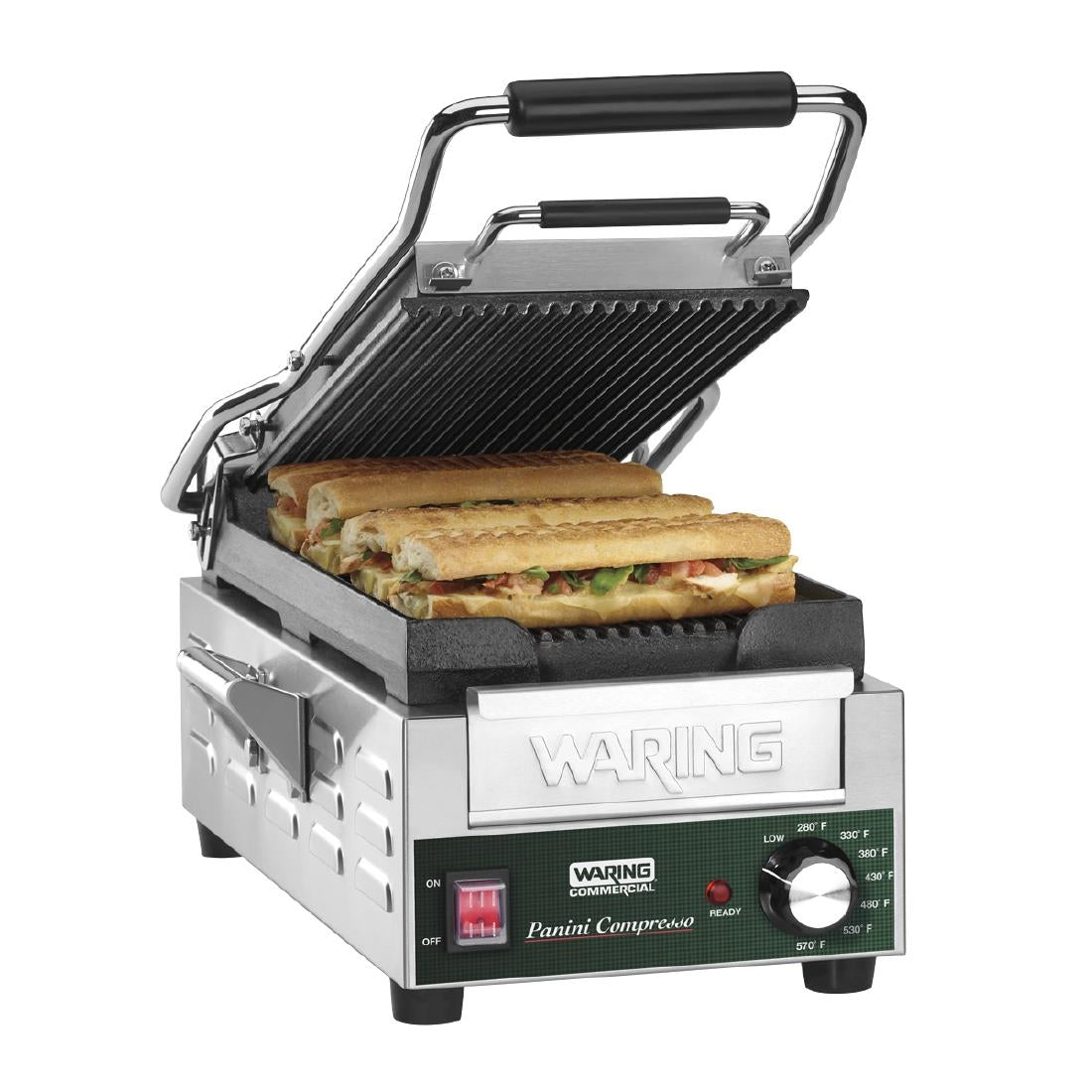 Waring Commercial Slimline Compresso Panini Grill WPG200K