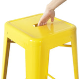 Bolero Bistro Yellow Steel High Stool (4 Pack)