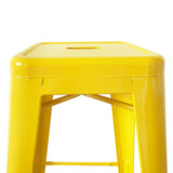 Bolero Bistro Yellow Steel High Stool (4 Pack)