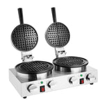 Buffalo Double Round Belgian Waffle Maker