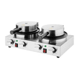 Buffalo Double Round Belgian Waffle Maker