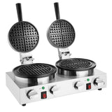 Buffalo Double Round Belgian Waffle Maker