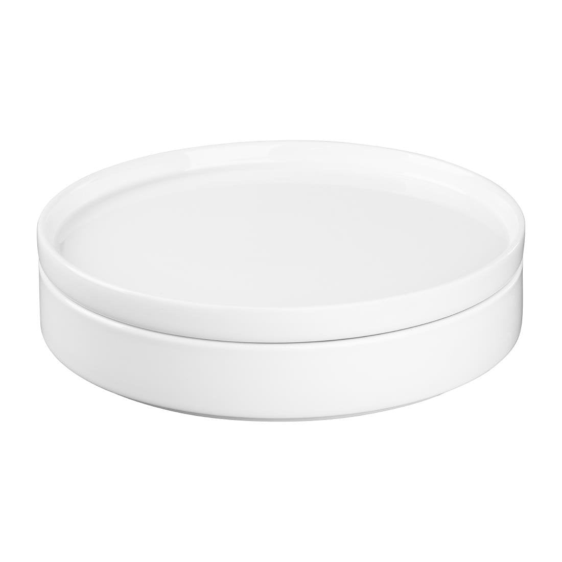 Olympia Whiteware Flat Round Plates 268mm (4 Pack)