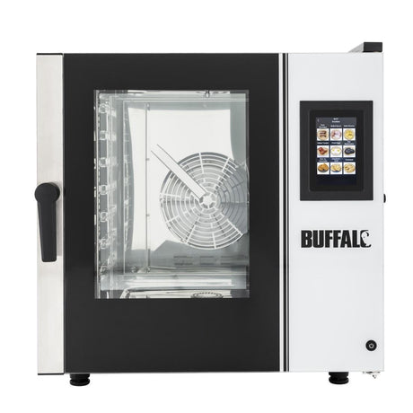 Buffalo Freestanding Smart Touchscreen Combi Oven 7x GN 1/1 with Installation Kit & Extraction Hood