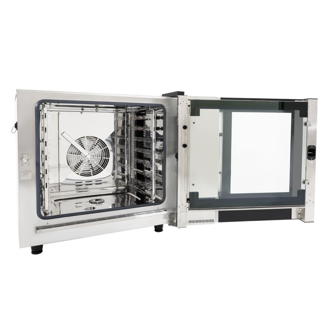 Buffalo Freestanding Smart Touchscreen Combi Oven 7x GN 1/1 with Installation Kit & Extraction Hood