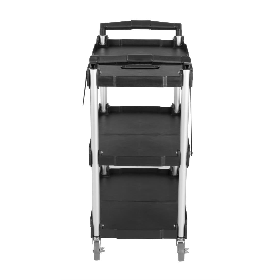 Vogue 3 Tier PP Folding Trolley Black Small