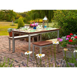 Enviro Outdoor Walnut Effect Faux Wood Bench 3ft
