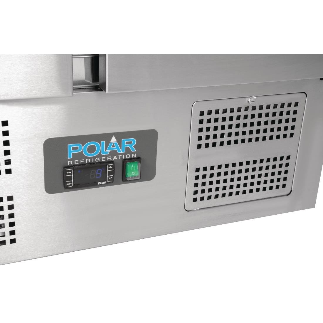 Polar G-Series Double Door Counter Fridge with Granite Work Top 240Ltr