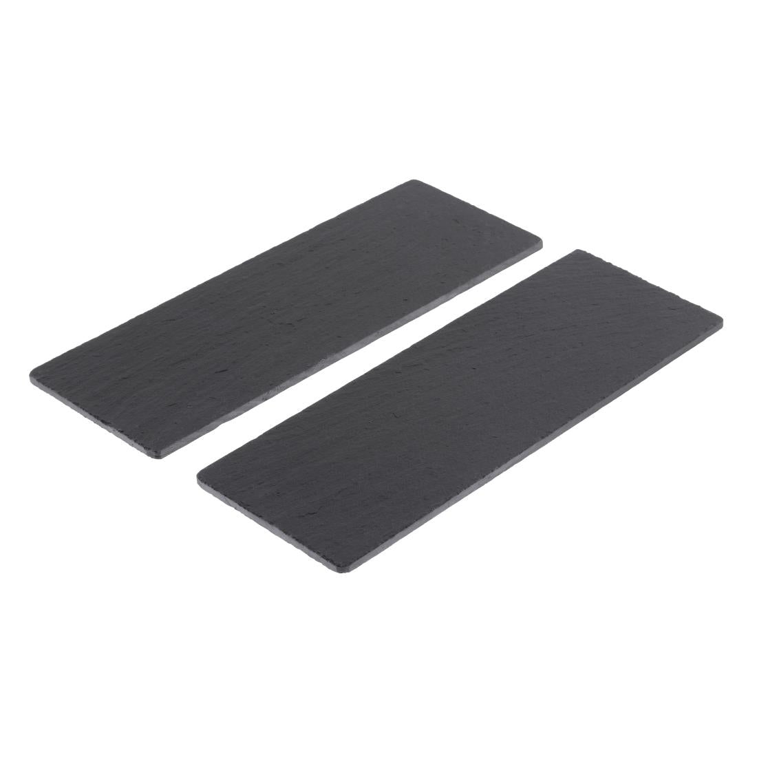 Olympia Smooth Edged Slate Platters 280 x 100mm (2 Pack)