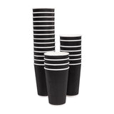 Fiesta Recyclable Ripple Wall Takeaway Coffee Cups Black 455ml (25 Pack)