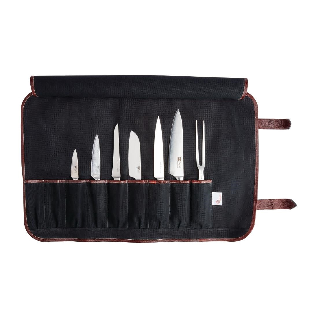 Boldric Canvas Knife Bag Black 9 Slots