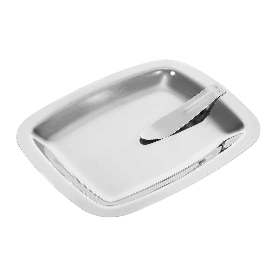 Olympia Square Stainless Steel Tip Tray With Bill Clip