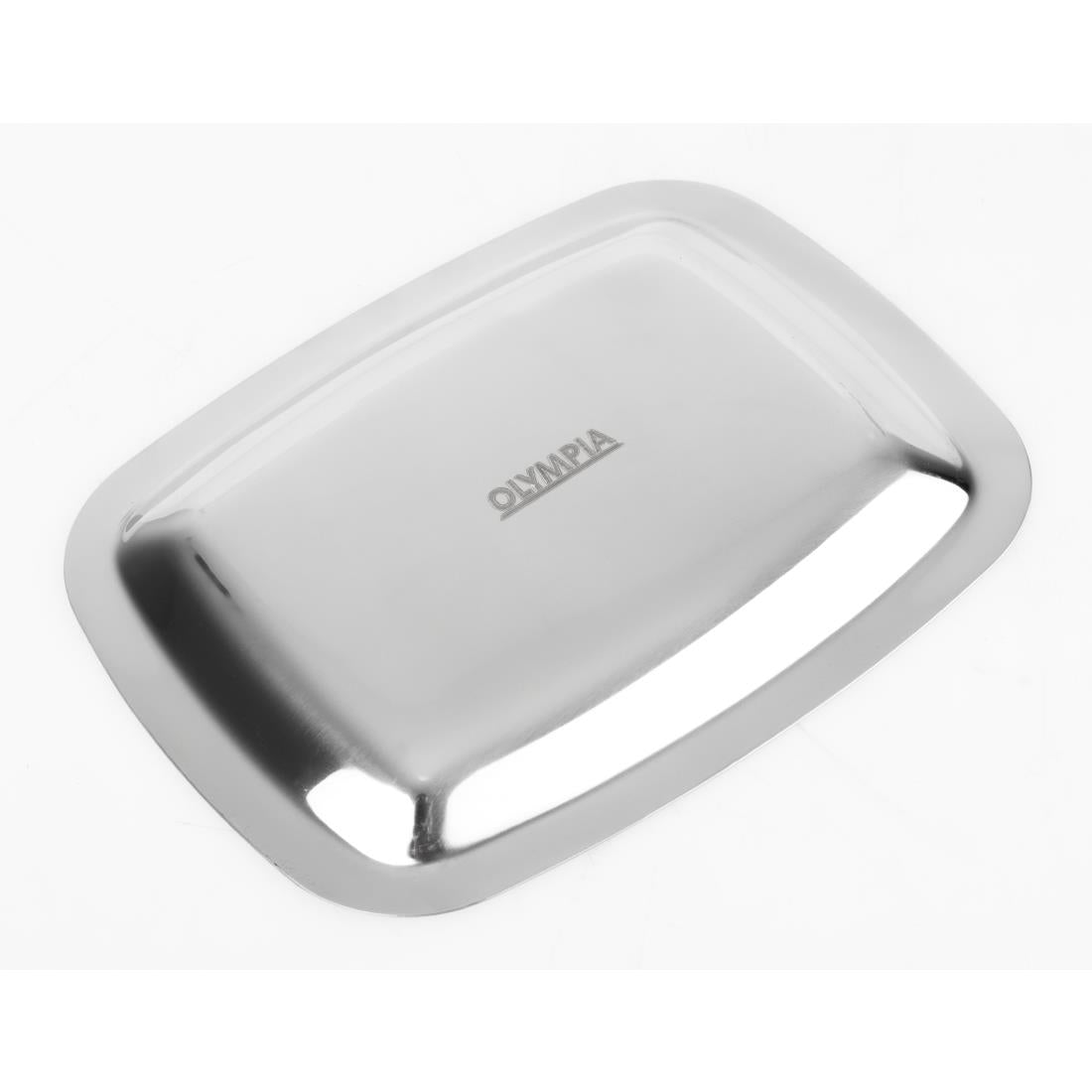 Olympia Square Stainless Steel Tip Tray With Bill Clip