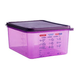 Araven Allergen Polypropylene 1/2 Gastronorm Food Container Purple 10Ltr