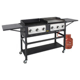 Buffalo 6 Burner Combi BBQ Grill and Griddle