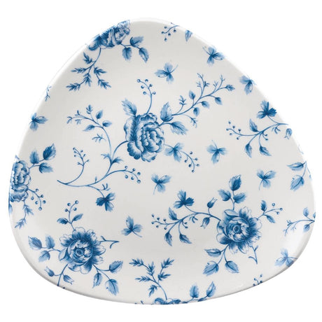 Churchill Vintage Prints Blue Rose Chintz Pattern Triangle Plates 229mm (12 Pack)