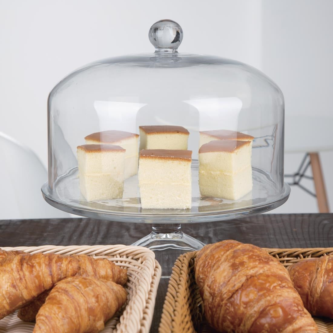 glass cake stand dome