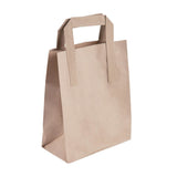 Fiesta Recyclable Flat Handle Brown Paper Bags Small (250 Pack)
