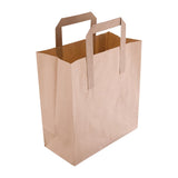 Fiesta Recyclable Flat Handle Brown Paper Bags Small (250 Pack)