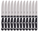Olympia Taverna Rounded Steak Knives with Black Handles (12 Pack)
