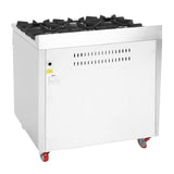 Buffalo 6 Burner Gas Oven Range with Castors