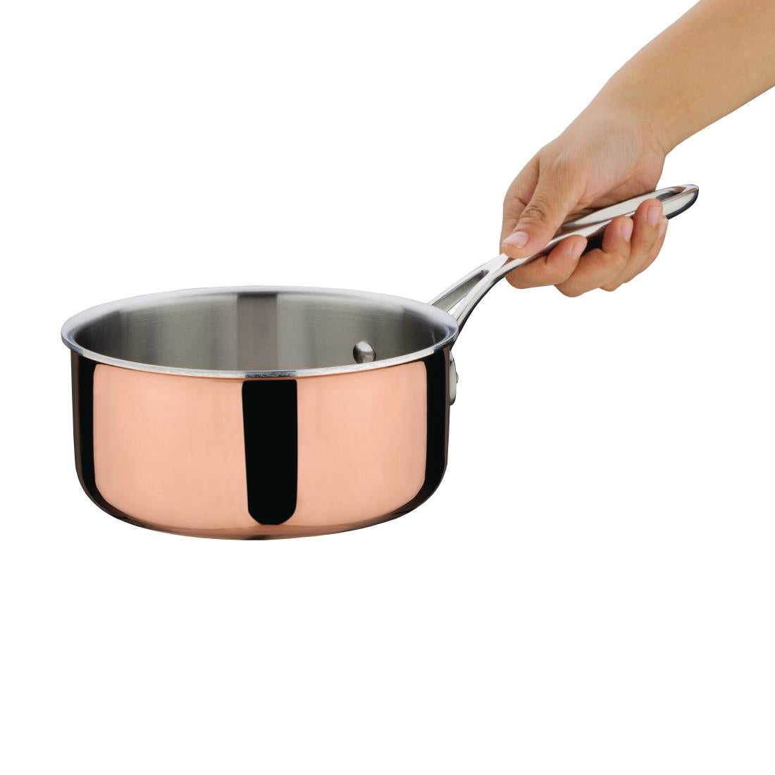 Vogue Copper Tri-Wall Saucepan 16cm