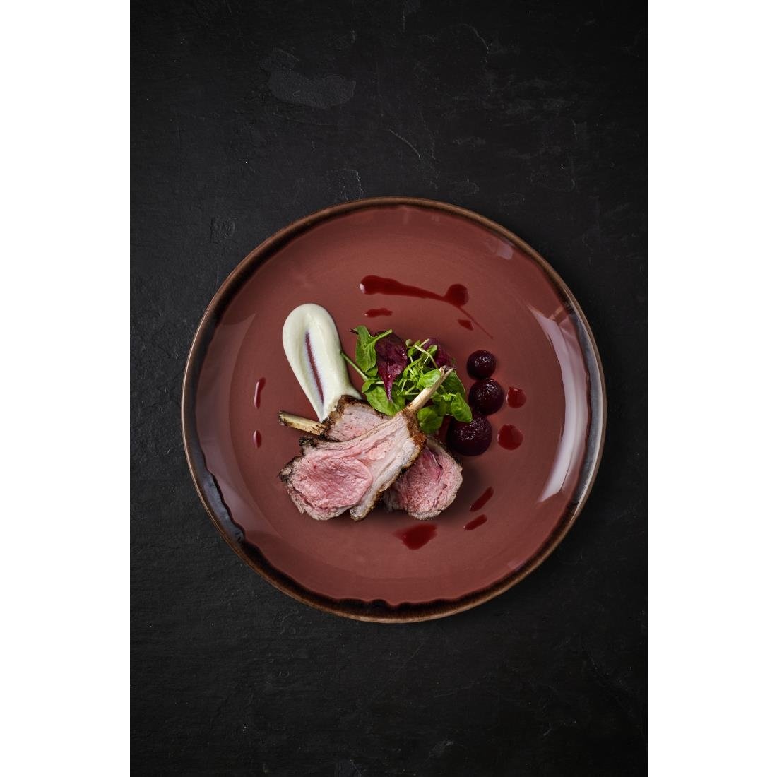 Dudson Harvest Coupe Plates Plum 260mm (12 Pack)