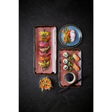 Dudson Harvest Plum Organic Coupe Rect Platter 13 3/4X6 1/4 inch (6 Pack)