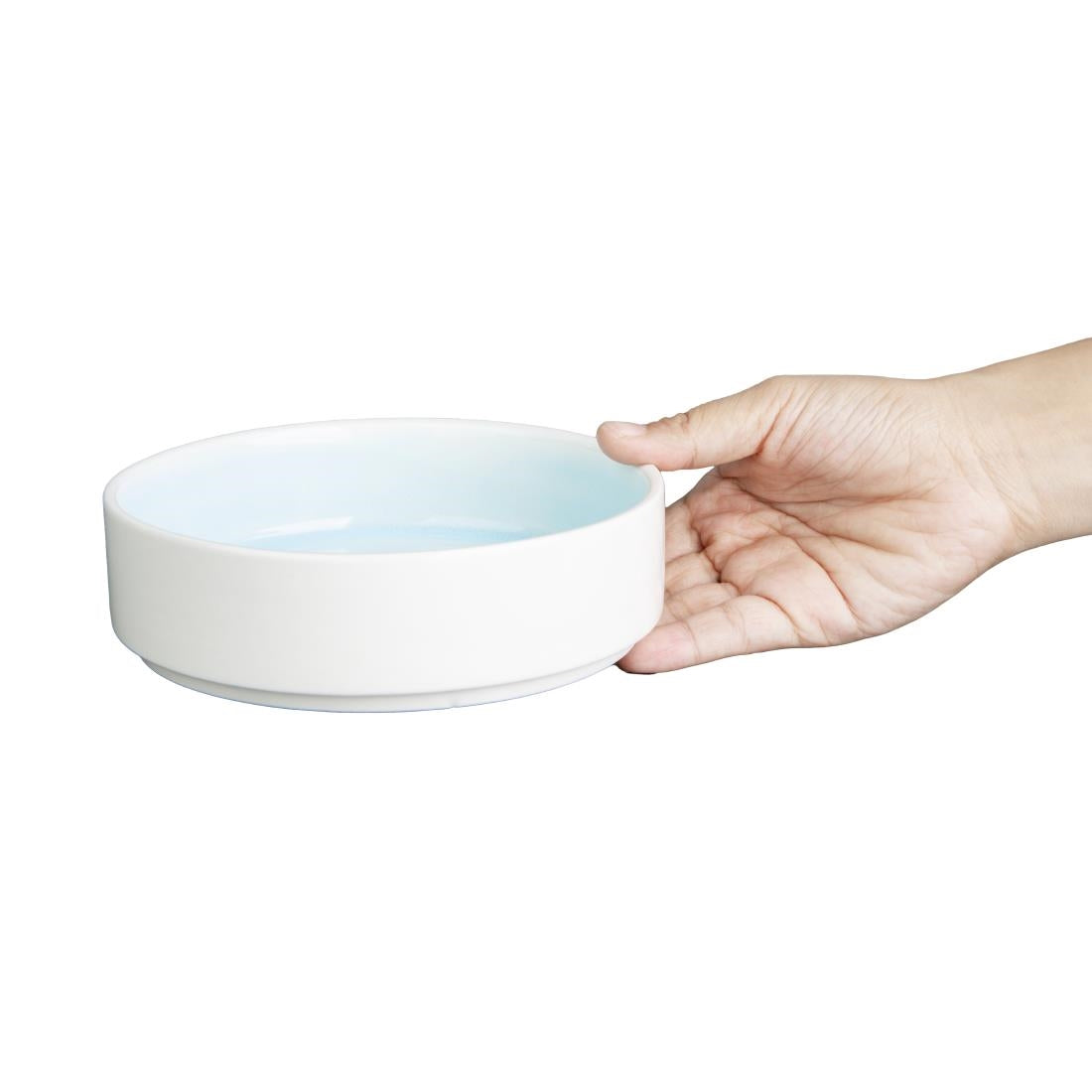 Olympia Fondant Stacking Bowls Aqua 152mm (6 Pack)