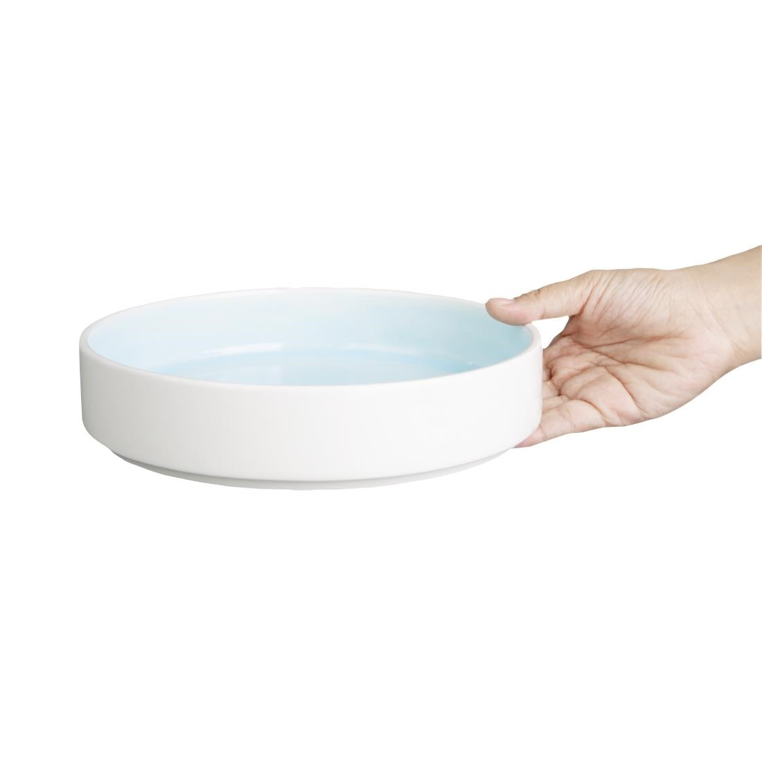 Olympia Fondant Stacking Bowls Aqua 215mm (4 Pack)