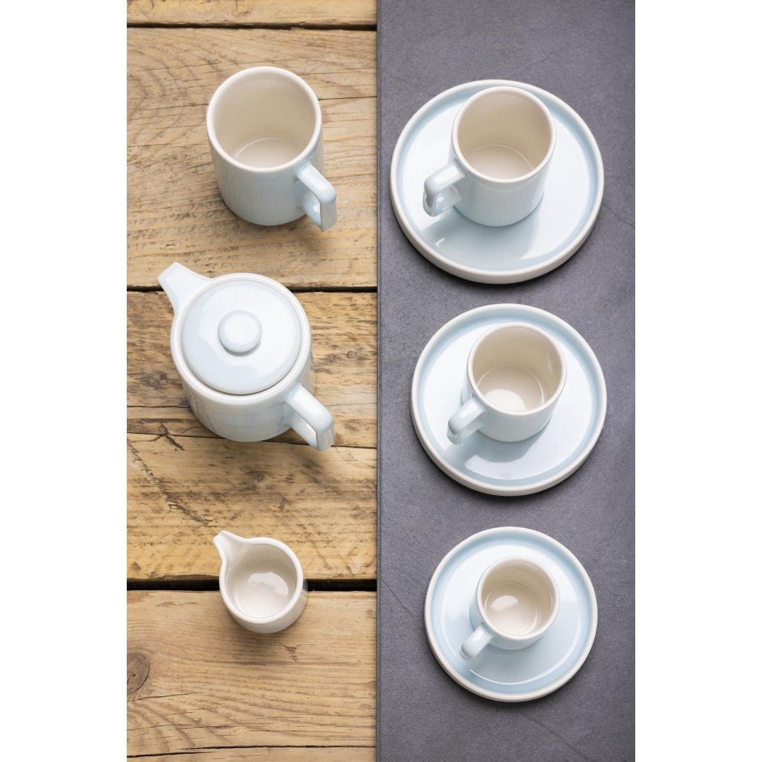 Olympia Fondant Mugs Aqua 340ml (6 Pack)