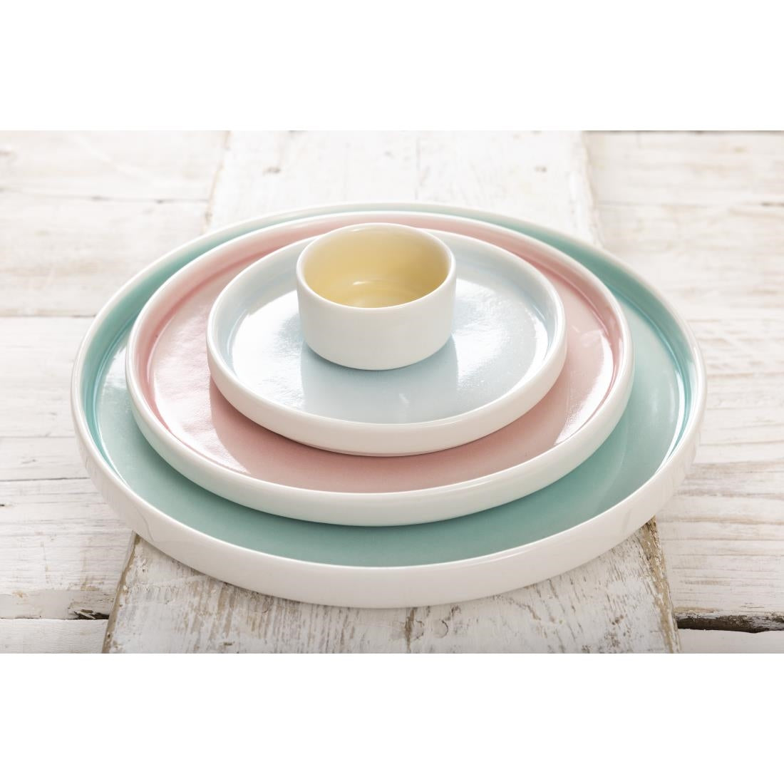 Olympia Fondant Plates Aqua 156mm (6 Pack)