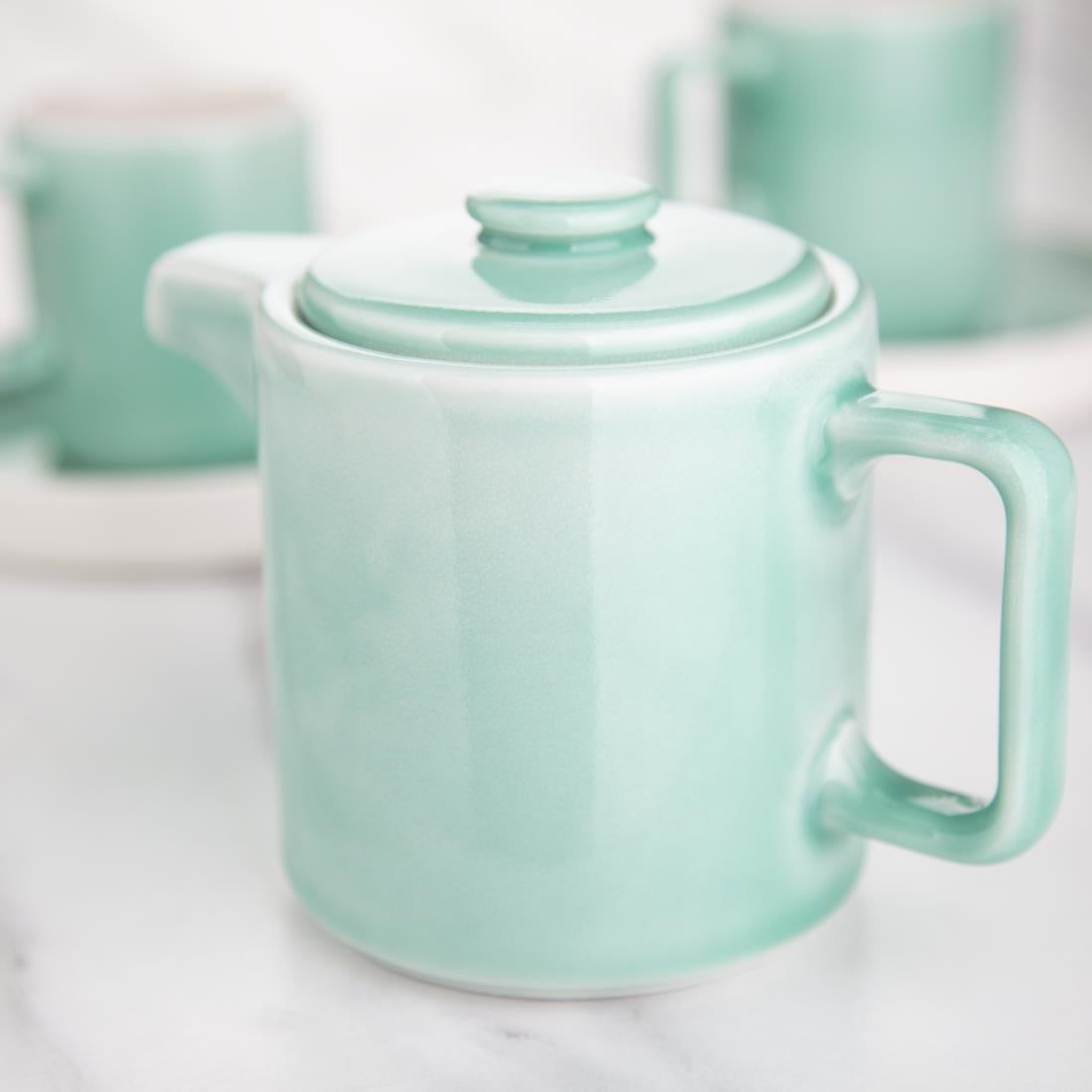 Olympia Fondant Tea Pots Mint 450ml (2 Pack)