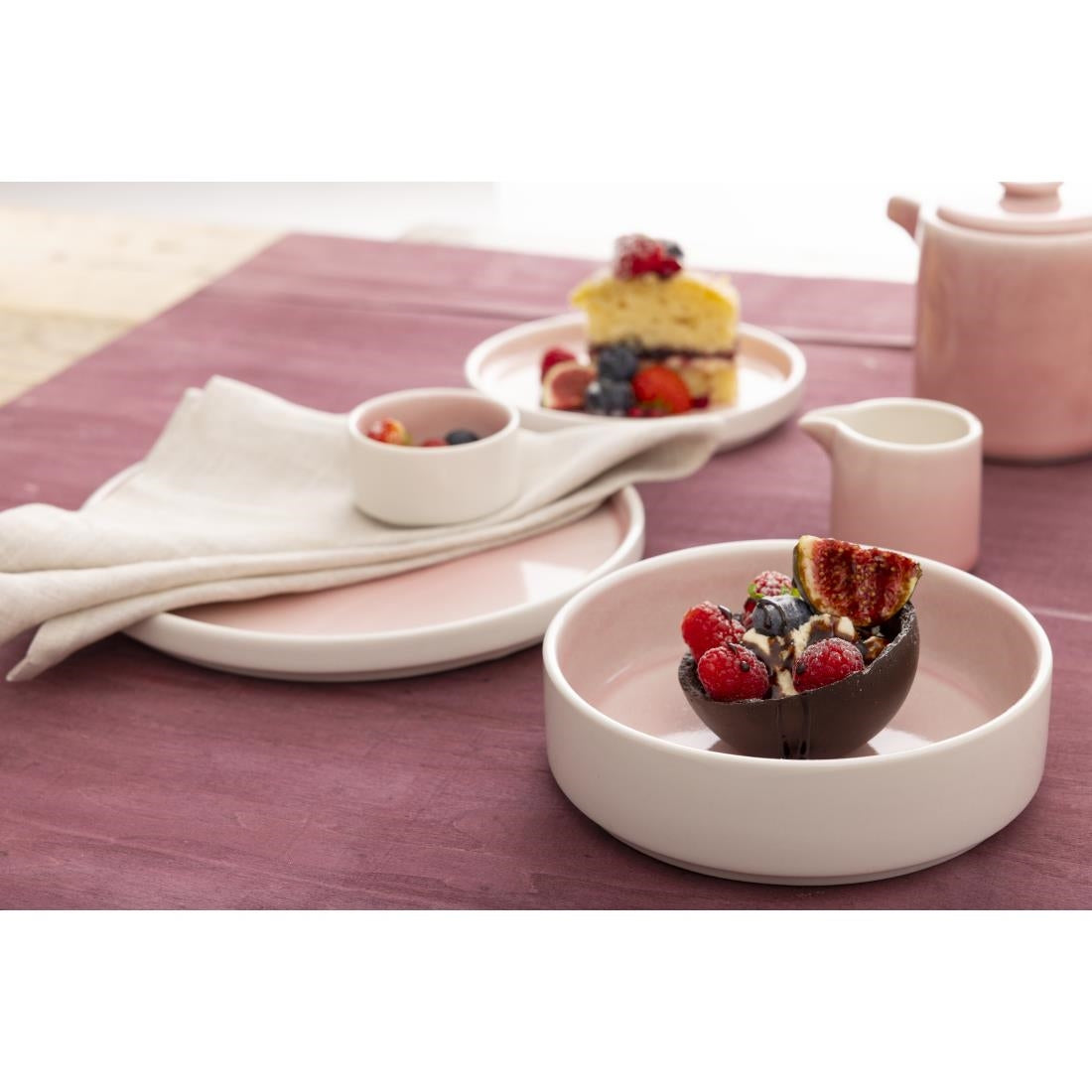 Olympia Fondant Plates Pink 156mm (6 Pack)