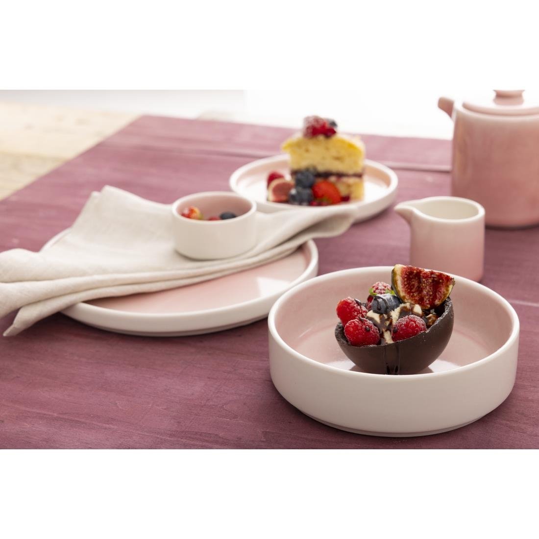 Olympia Fondant Plates Pink 270mm (4 Pack)