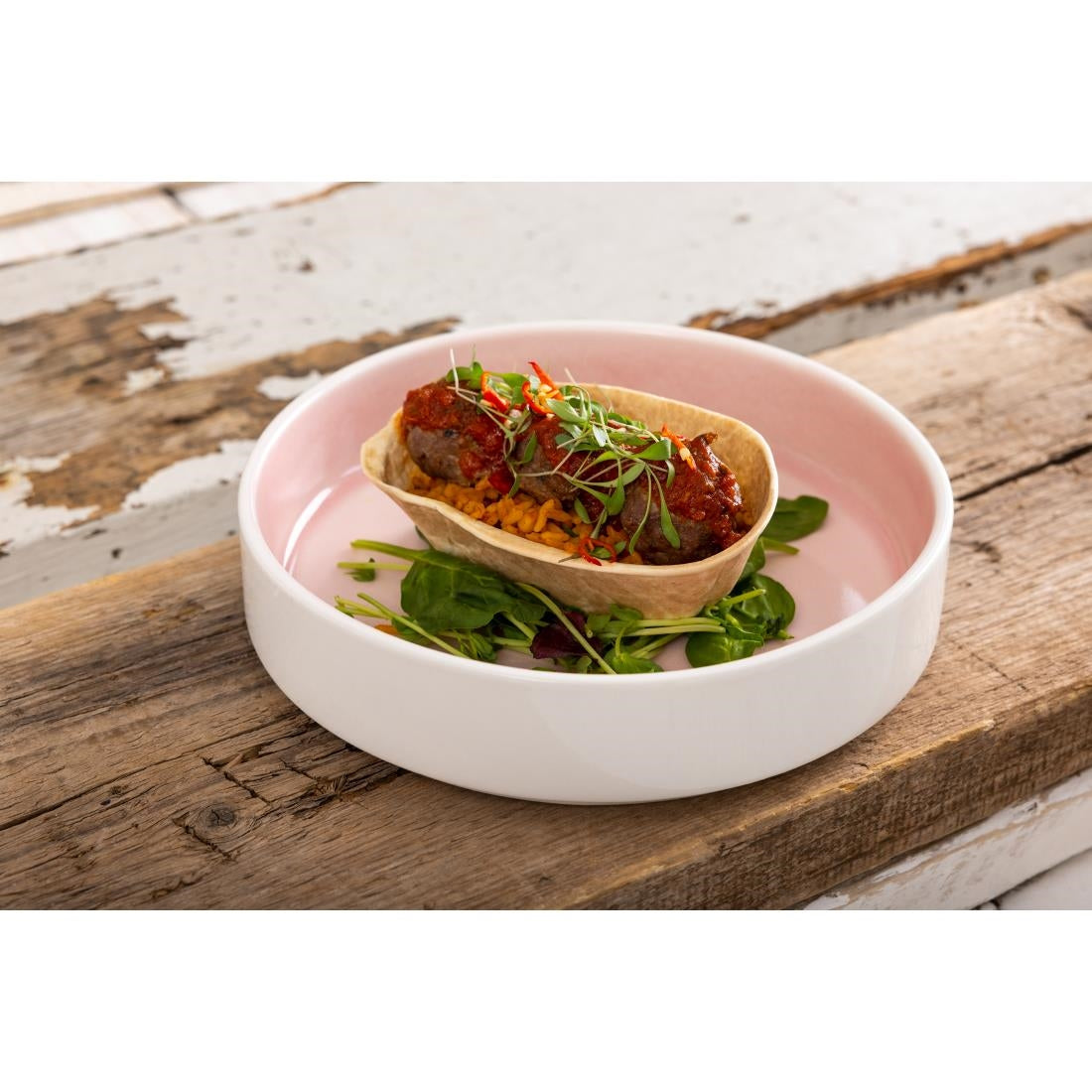 Olympia Fondant Stacking Bowls Pink 215mm (4 Pack)