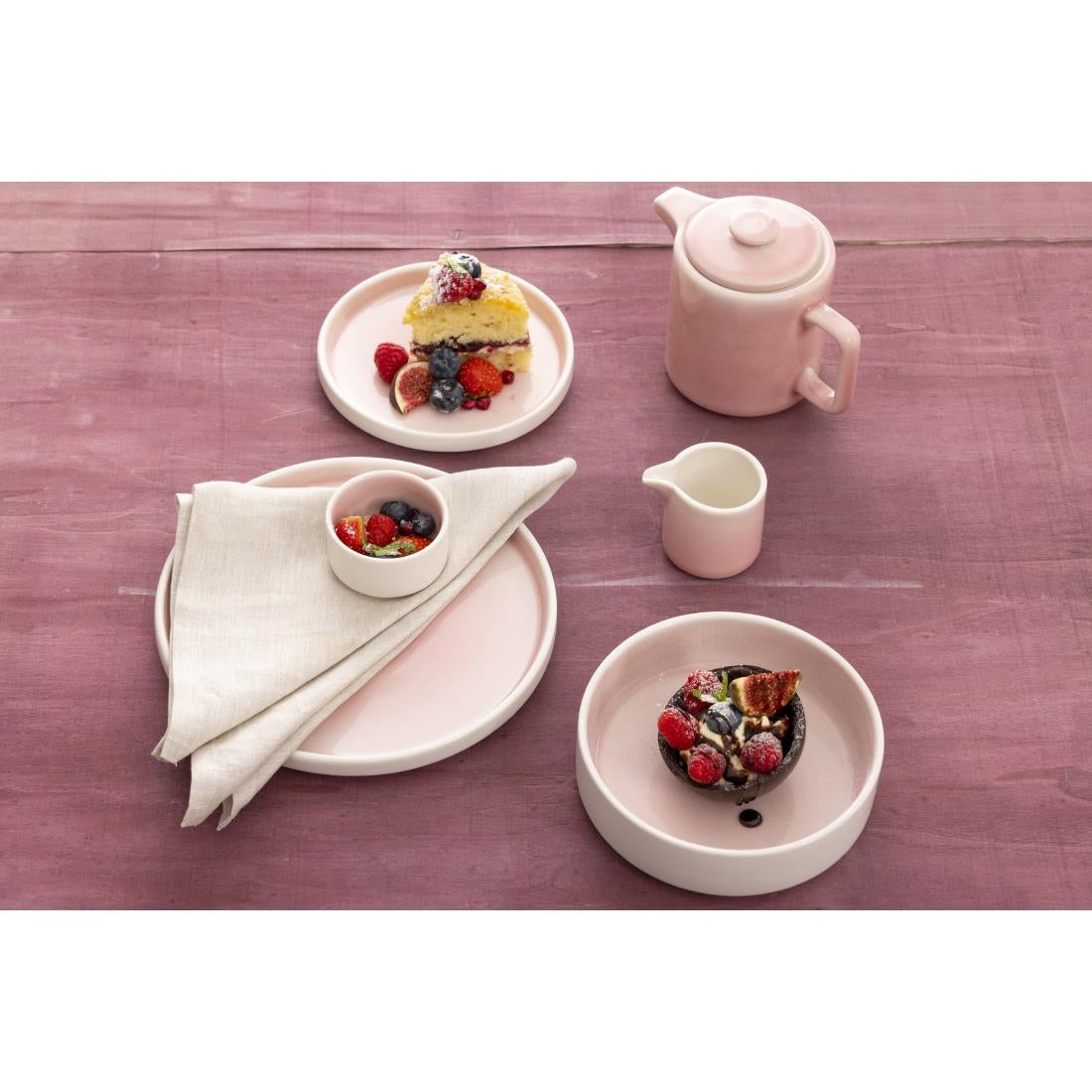 Olympia Fondant Plates Pink 156mm (6 Pack)