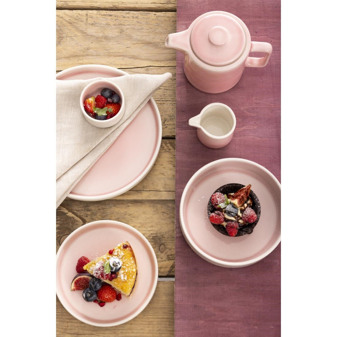 Olympia Fondant Plates Pink 156mm (6 Pack)