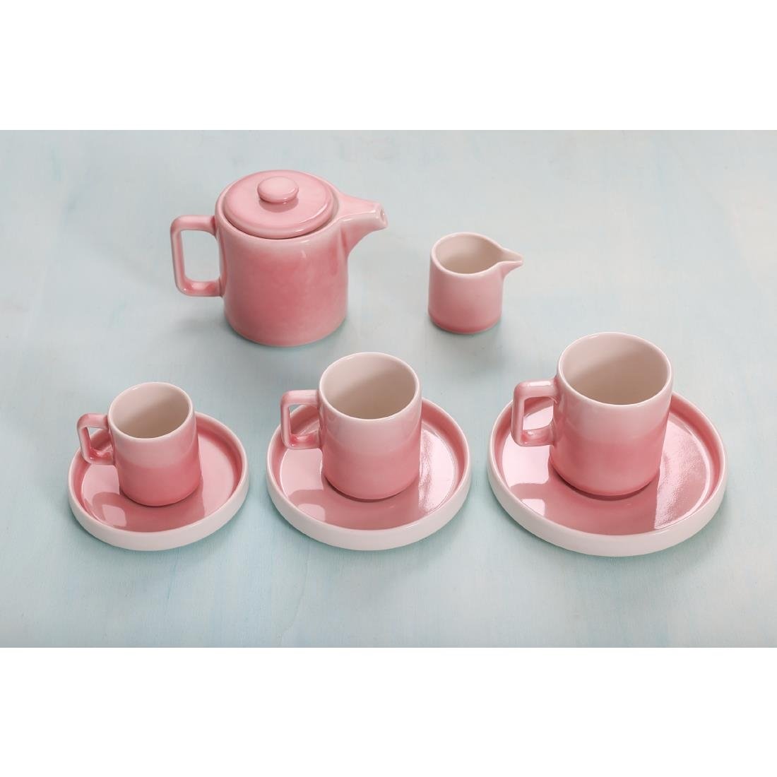 Olympia Fondant Saucers Pink 155mm (6 Pack)