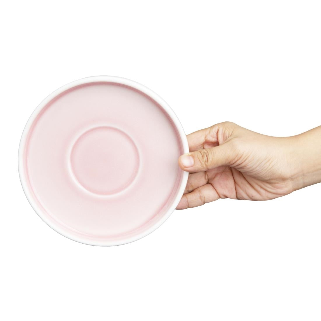 Olympia Fondant Saucers Pink 155mm (6 Pack)