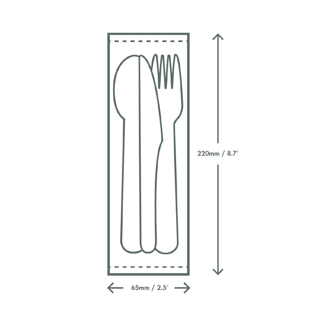 Vegware Compostable Paper Cutlery Kit 4in1 (Case of 250)