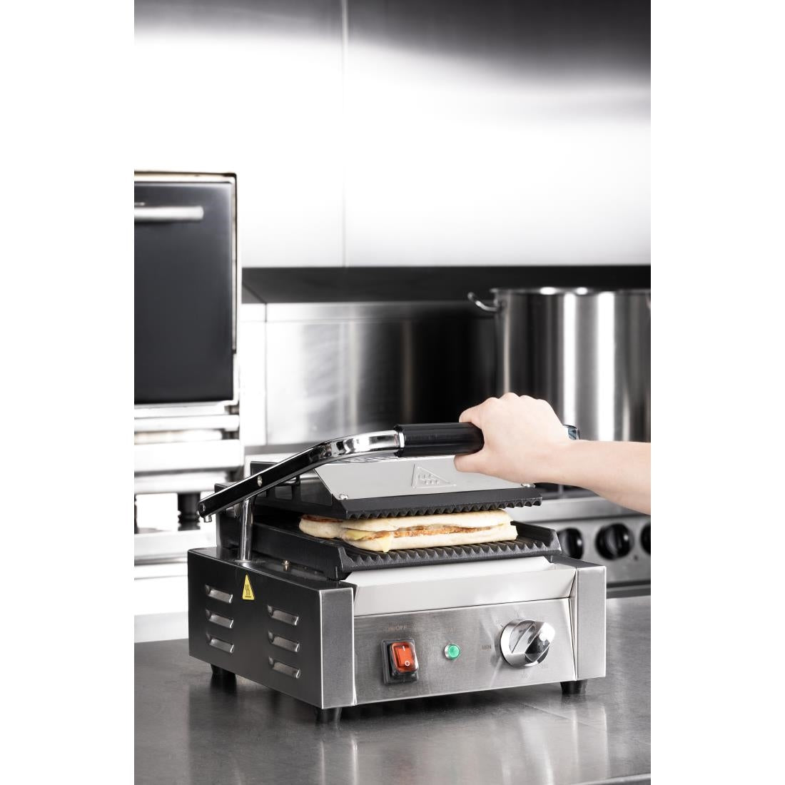 Buffalo Bistro Ribbed Contact Grill