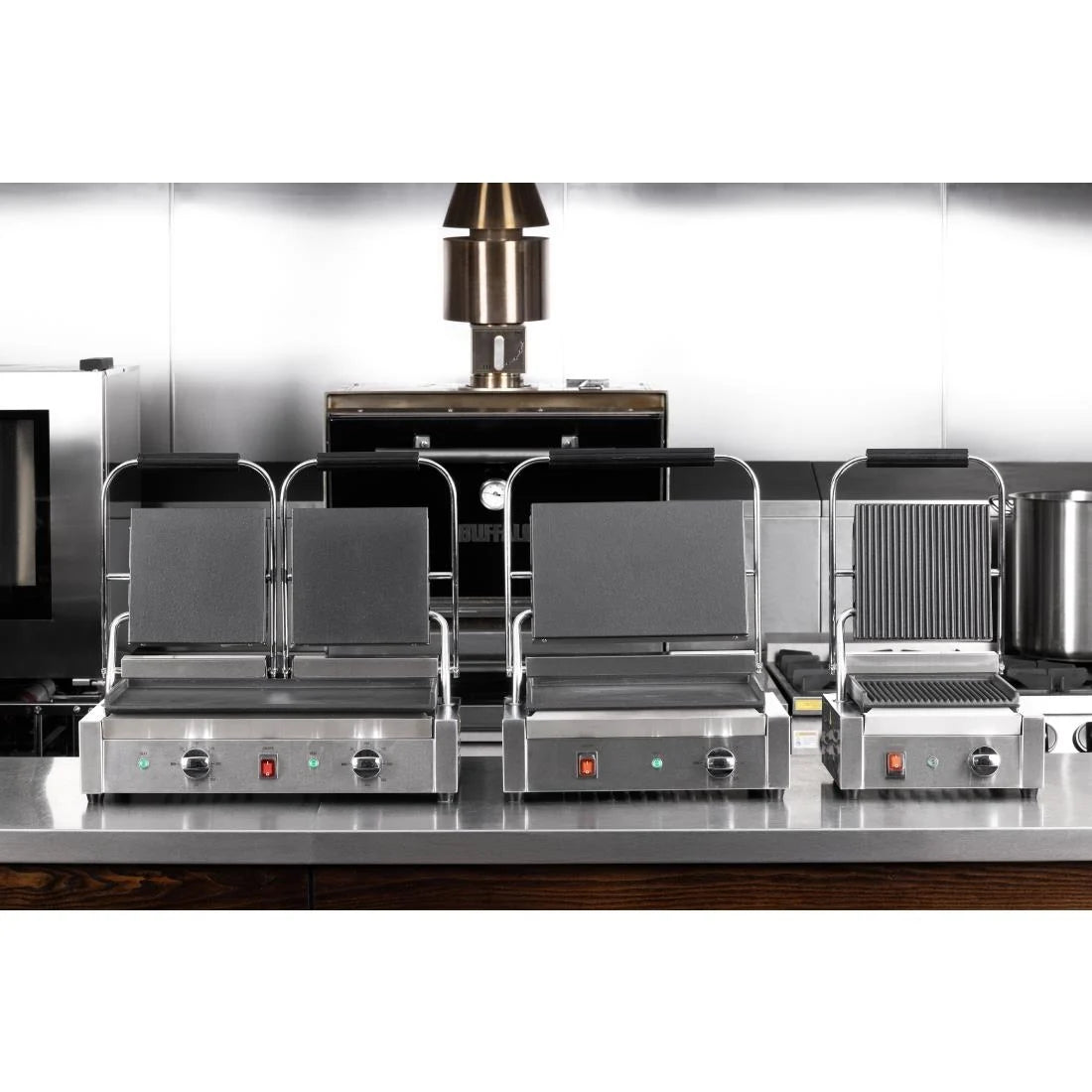 Buffalo Bistro Ribbed Contact Grill