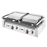 Buffalo Double Contact Grill Flat Base Ribbed Top Plate